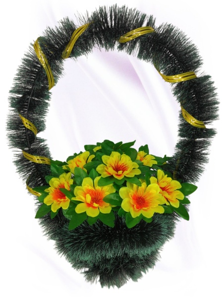 Корзина Ромашка , ритуальный Каркас корзина Ромашка 