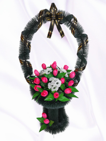 Корзина Лолита средняя "КРОКУС" 86/45, ритуальная корзина лолита средняя "крокус" 86/45