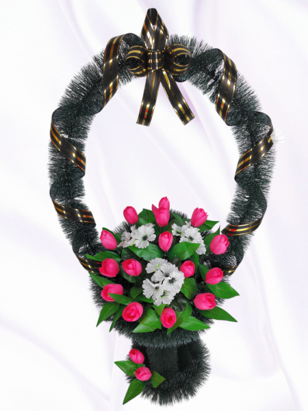 Корзина Лолита средняя "КРОКУС" 86/45, ритуальная корзина лолита средняя "крокус" 86/45